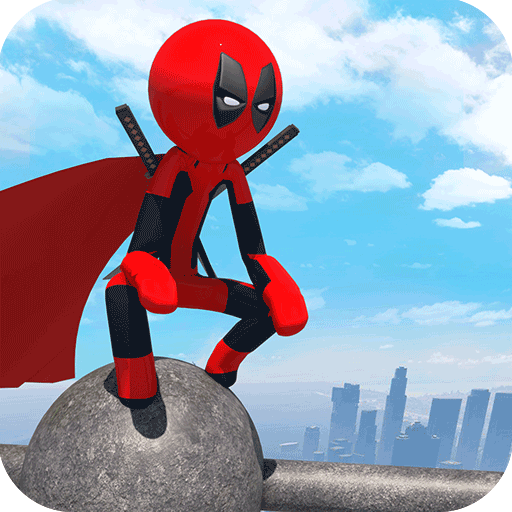 Flying Hero Spider- Rope Hero Stickman Crime City icon