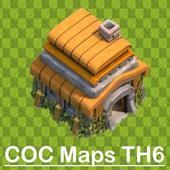 New COC 2018 Town Hall 6 Maps icon