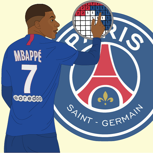 Coloring LOGO Football : Pixel art by number icon