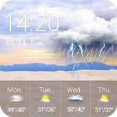 Weather Clock Widget Beach icon