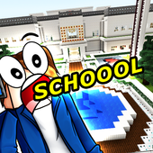 New School Game &amp; Adventure Map for Pixel Craft icon
