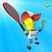 Sponge Tennis Simulator. 3D Bottom City Clash
