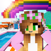 Pink World Minecraft Game for Girls icon
