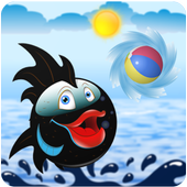 fish beach ball icon