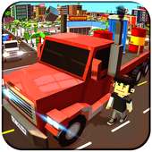 Blocky Truck Driver Simulator Urban Transport on 9Apps