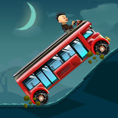 Upin Bus Extreme Hill Racing icon
