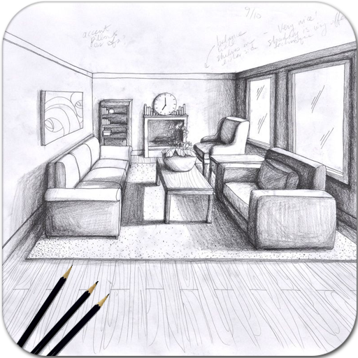 Pencil Drawing Perspective - 120 Best Drawing icon