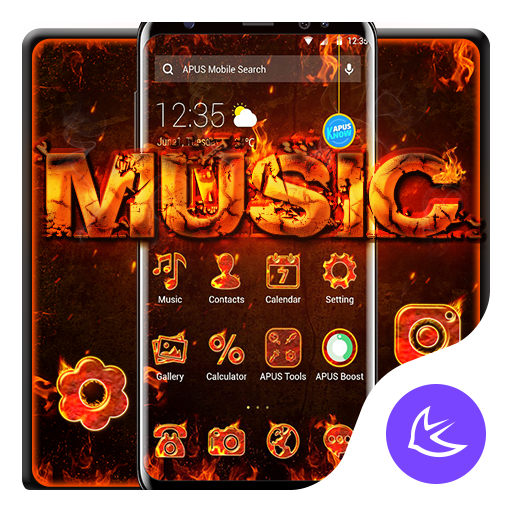 Flame Music APUS Launcher theme icon