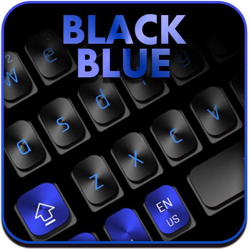 Black Blue Keyboard icon