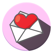 Valentines day SMS Love icon