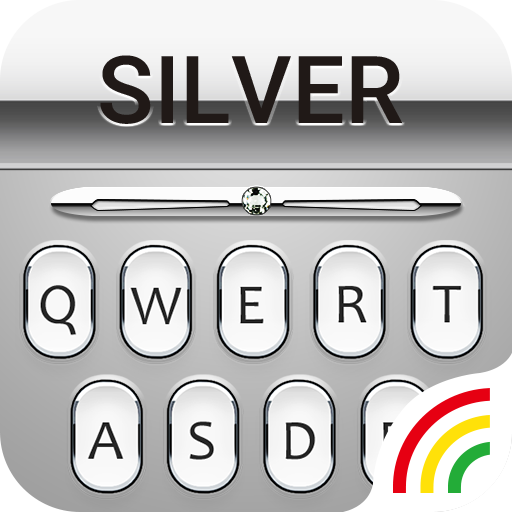 Silver Keyboard - Free Emoji &amp; Gif icon