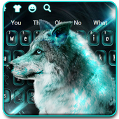ikon Cool Neon Wolf Keyboard Theme