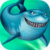 Angry White Shark Race Attack