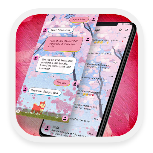 Pink Dream - Free, customize Messenger &amp; SMS theme icon