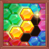 Block hexa jewel icon