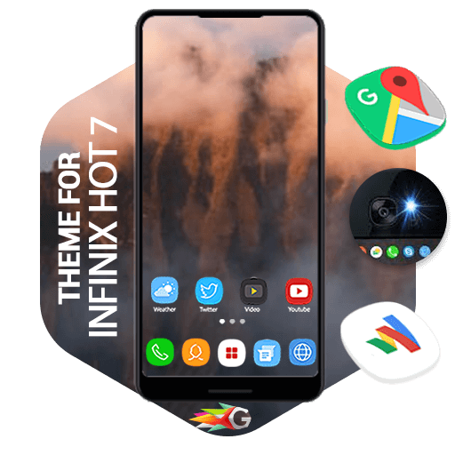 launcher Theme For Infinix 7 with photo editor icon