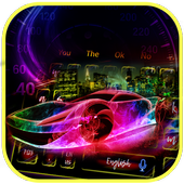 Neon Car Great Keyboard Theme icon