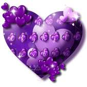 Purple Heart Balloon Keyboard on 9Apps