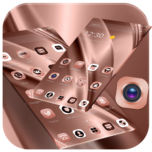 Luxury Smooth Rose Gold Theme أيقونة