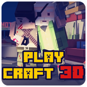 pixel play: craft block world icon