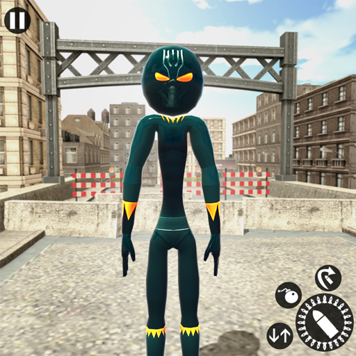 Flying Stickman Rope Hero- Gangster Crime 2k20 icon