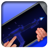 Neon Machine Gun Weapon icon