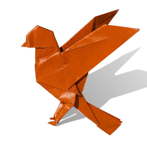 Origami birds. Schemes, instructions icon