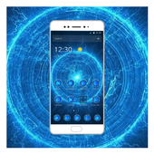 Blue Silver Tech Circle Theme icon