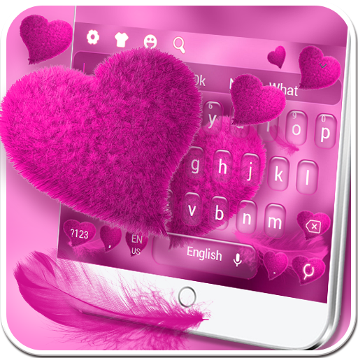 Plush Pink Heart Keyboard icon