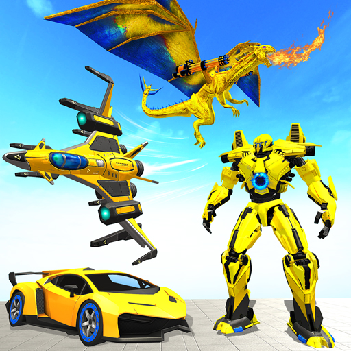 Dragon Robot Air Jet Transform Robot Shooting Game icon