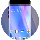 Theme for iPhone X: Neon Silk Wallpaper &amp; Icon icon