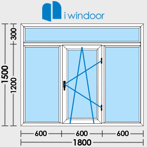 PVC and aluminium window and d icon
