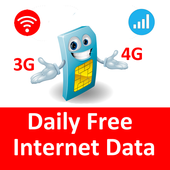Free 3G 4G Daily 20 GB internet data icon