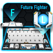 Future fighter robot keyboard icon