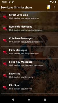 Sexy Romantic Love SMS screenshot 1