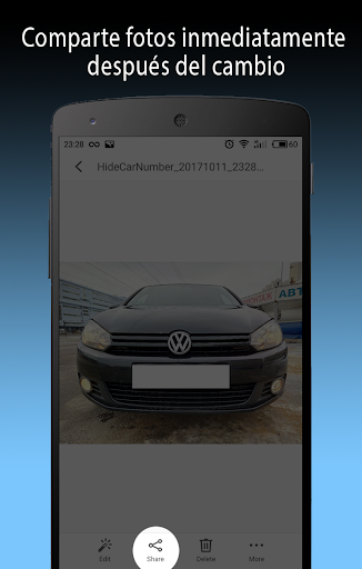Ocultar la matrícula del coche screenshot 2