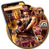 Sexy Lady Warrior Launcher Theme