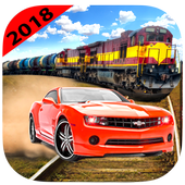 New City Car Racing Vs. Train Rival Hero on Road icon