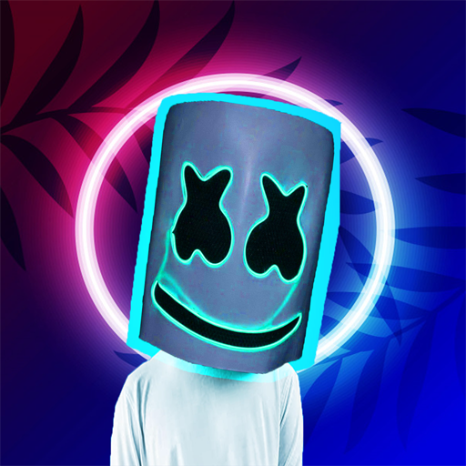 Make marshmello face dj icon