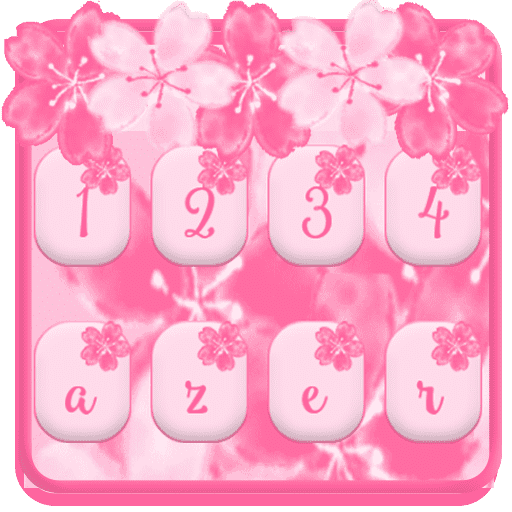 Pink sakura flower keyboard icon