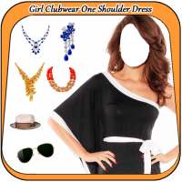 Girl Clubwear One Shoulder Suit