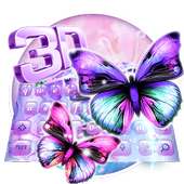 3D Beautiful Butterfly Parallax Keyboard Theme