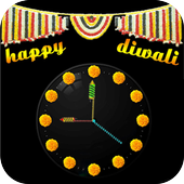 Diwali Clock Live Wall Paper icon