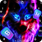 Neon Colorful Wolf icon