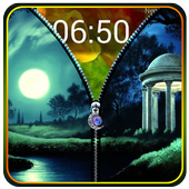 Night Moon Zipper Lock Screen icon