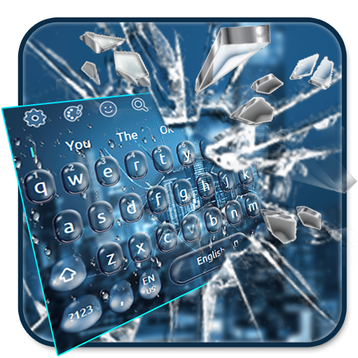 Raindrop Broken Glass Keyboard Theme icon