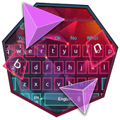 Pink Purple Polygon Keyboard icon