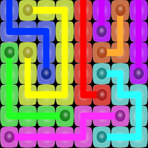 Connect colors in the maze icon