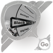 Black Writing GO Keyboard icon