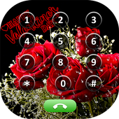 Valentine Love Rose Drop Photo Phone Dialer icon